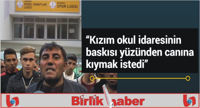 Okuldan atılmakla tehdit edildiği iddia edilen genç kız intihar etmek istedi