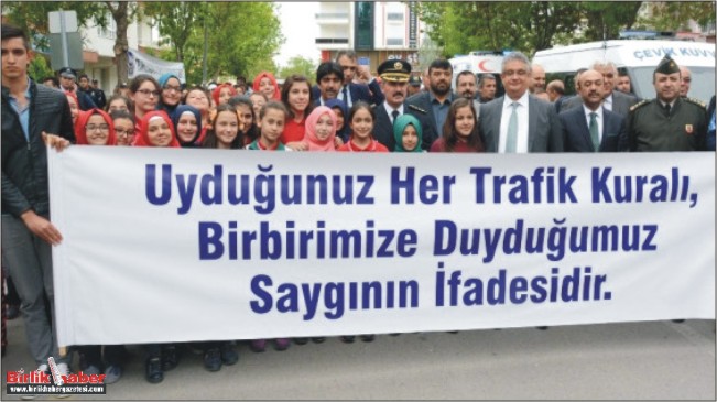 Aksaray’da trafik haftası yürüyüşü