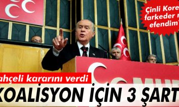 Bahçeli’den koalisyon için 3 şart!