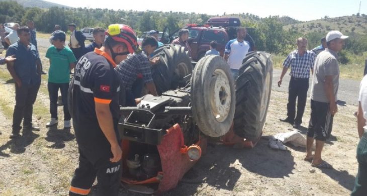 Aksaray’da Traktör Devrildi: 2 yaralı