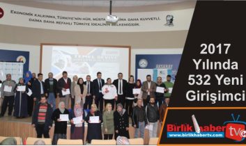 2017 Yılında 532 Yeni Girişimci