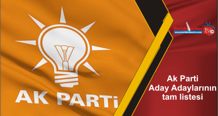 AK Parti aday adayları belli oldu