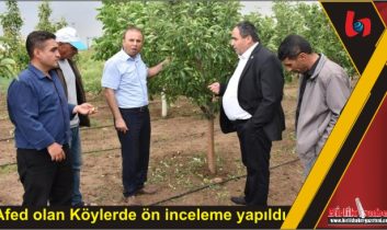 Afed olan Köylerde ön inceleme yapıldı