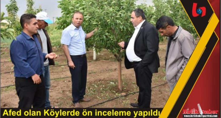 Afed olan Köylerde ön inceleme yapıldı