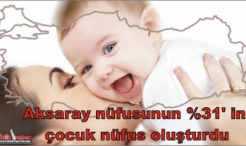 Aksaray nüfusunun %31′ ini çocuk nüfus oluşturdu