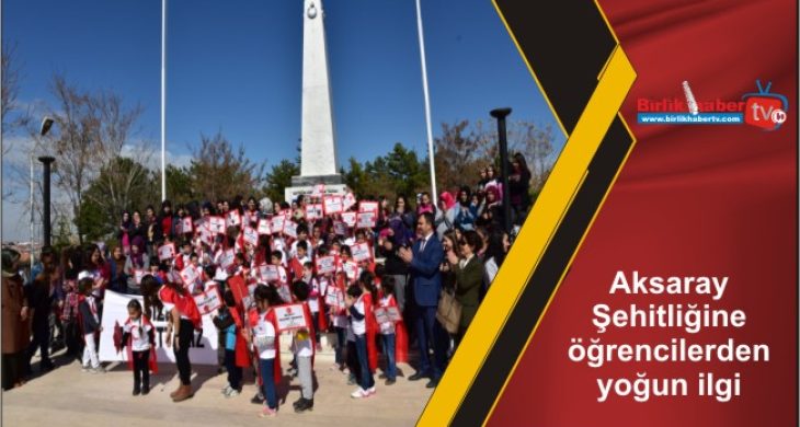 Aksaray Şehitliğine öğrencilerden yoğun ilgi