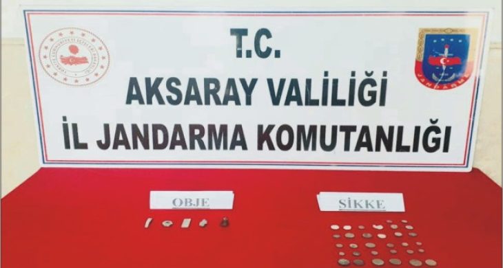 Aksaray’da 37 adet sikke yakalandı