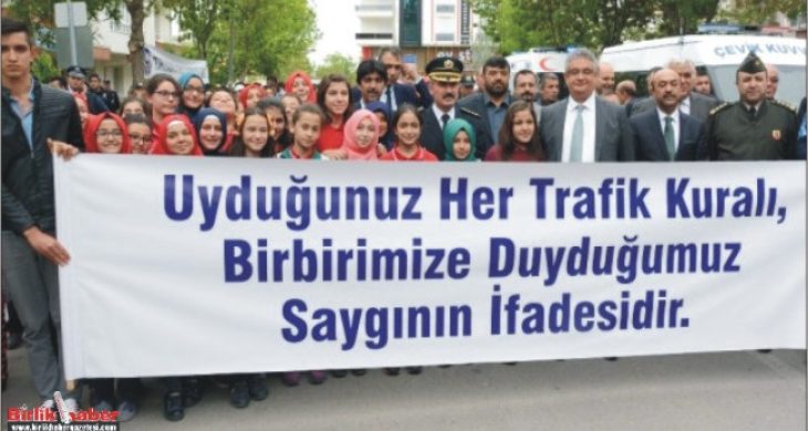 Aksaray’da trafik haftası yürüyüşü