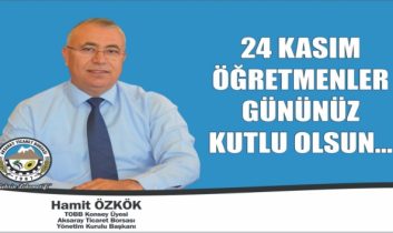 Başkan Özkök’ün 24 Kasım Öğretmenler Günü Mesajı