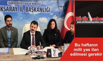 Bu haftanın milli yas ilan edilmesi gerekir