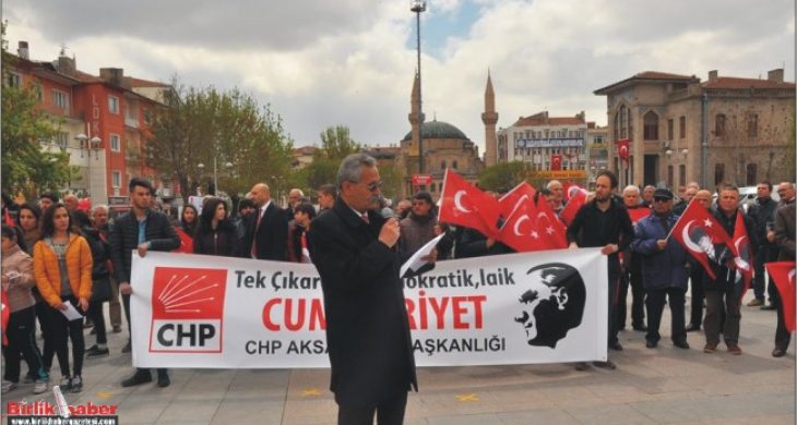 CHP Aksaray Teşkilatı 23 Nisan’ı Kutladı Ve Anıta Çelenk Koydu