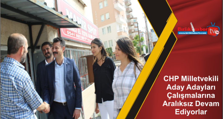 CHP Milletvekili Aday Adayları Çalışmalarına Aralıksız Devam Ediyorlar