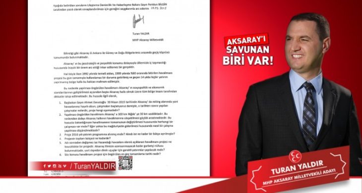 Yaldır: Artık Aksaray’ı Savunan Biri Var