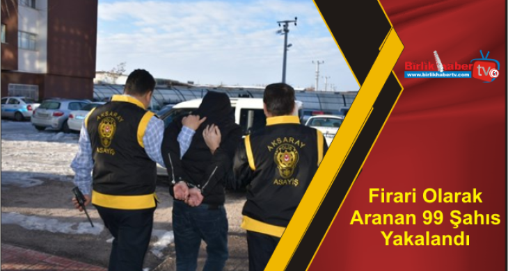 Firari Olarak Aranan 99 Şahıs Yakalandı