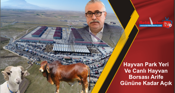 Hayvan Park Yeri Ve Canlı Hayvan Borsası Arife Gününe Kadar Açık