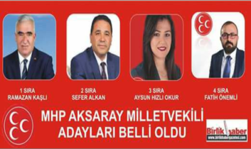 MHP’de Aksaray milletvekili aday listesi açıklandı