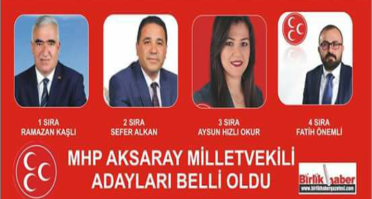 MHP’de Aksaray milletvekili aday listesi açıklandı