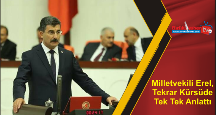 Milletvekili Erel, Tekrar Kürsüde Tek Tek Anlattı