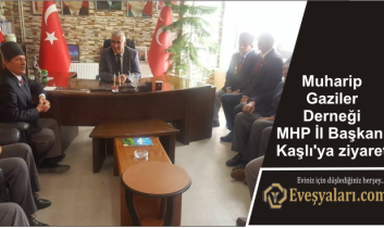 Muharip Gaziler Derneği MHP İl Başkanı Kaşlı’ya ziyaret