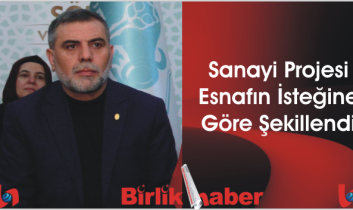 Sanayi Projesi Esnafın İsteğine Göre Şekillendi