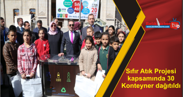 Sıfır Atık Projesi kapsamında 30 Konteyner dağıtıldı