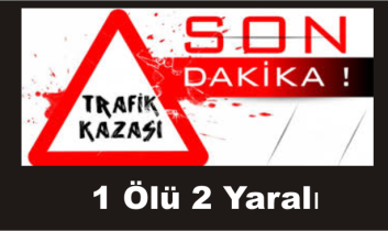 Trafik kazası, 1 Ölü 2 Yaralı