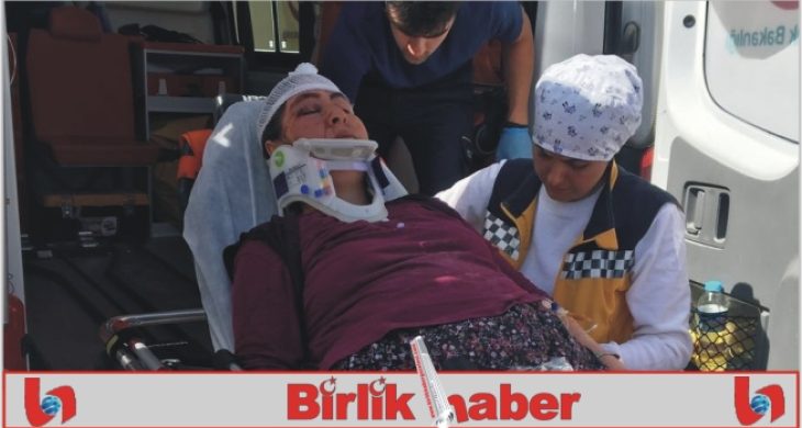 Traktörden düşen kadın yaralandı