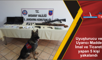 Uyuşturucu ve Uyarıcı Madde İmal ve Ticareti yapan 5 kişi yakalandı