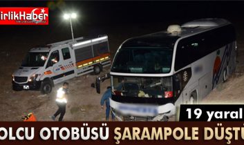 Yolcu Otobüsü Şarampole Düştü: 19 Yaralı