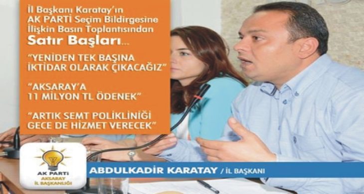 Karatay, ‘Yeniden Tek Başına İktidar Olarak Çıkacağız’