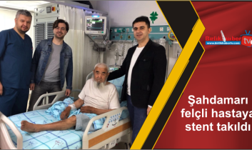 Şahdamarı felçli hastaya stent takıldı