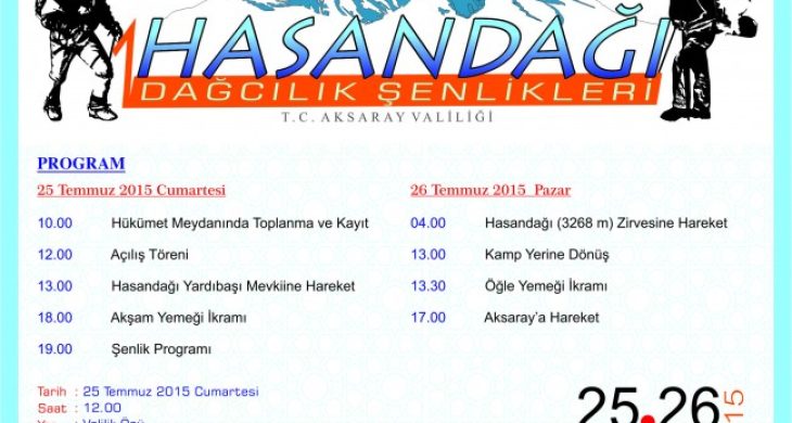 Hasandağı Dağcılık Şenlikleri Başlıyor