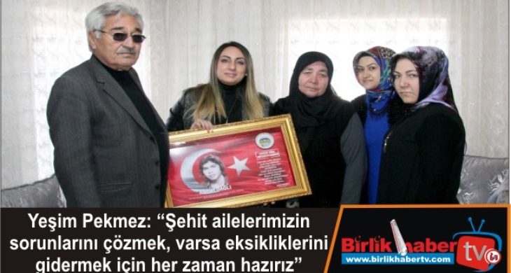 Şehit ailelerimizin sorunlarını gidermek için her zaman hazırız