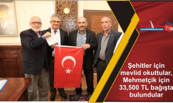 Şehitler için mevlid okuttular, Mehmetçik için bağışta bulundular