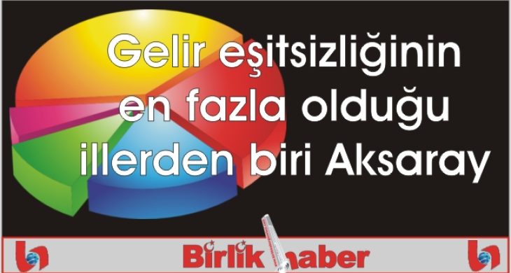 Gelir eşitsizliğinin en fazla olduğu illerden biri Aksaray