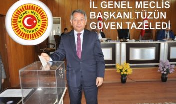 İl Genel Meclisi Başkanlık Seçimi‏nde Tüzün güven tazeledi