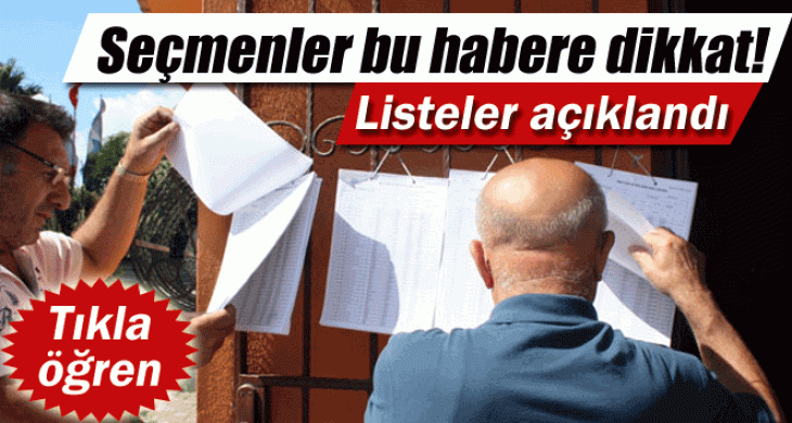 Seçmenler bu habere dikkat! YSK listeleri açıkladı!