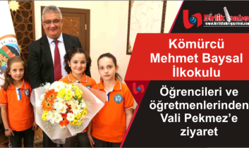 Öğrenciler ve öğretmenlerden Vali Pekmez’e ziyaret