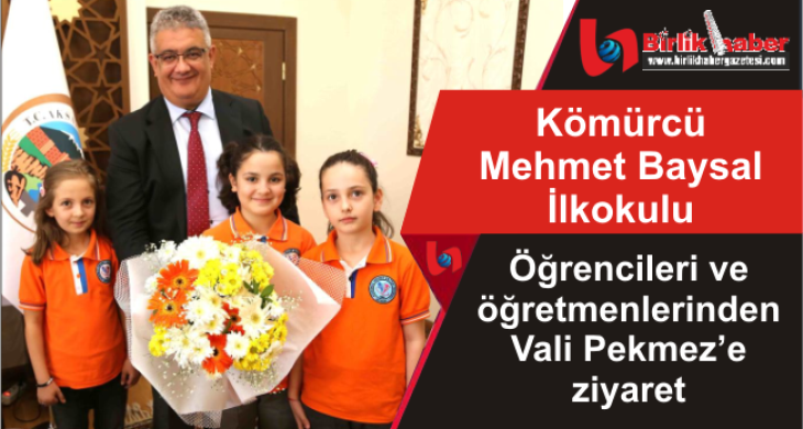 Öğrenciler ve öğretmenlerden Vali Pekmez’e ziyaret