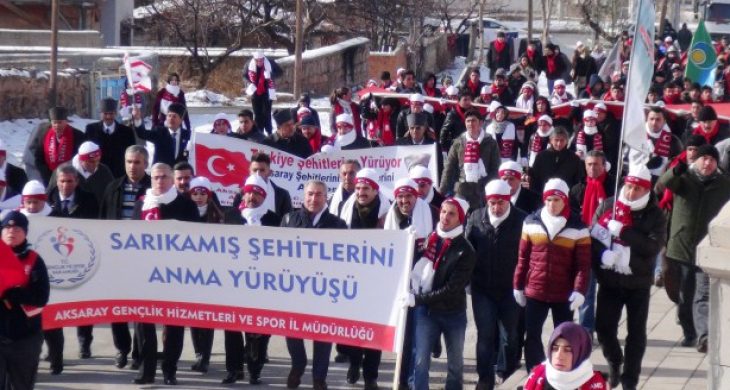 Aksaray’da Sarıkamış Şehitleri İçin Yürüdüler