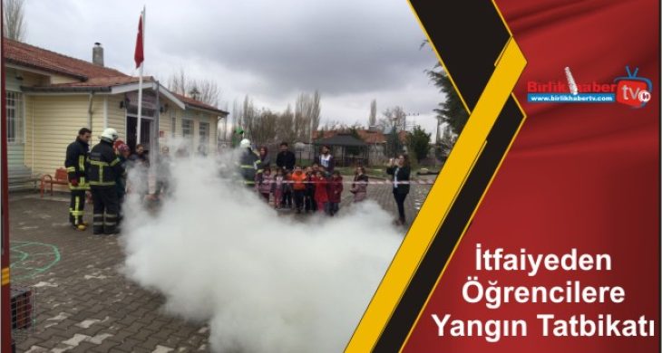 İtfaiyeden Öğrencilere Yangın Tatbikatı