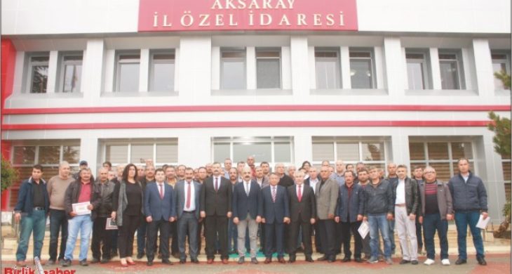 Özel İdare’den Özverili Çalışmaya Teşekkür Belgesi